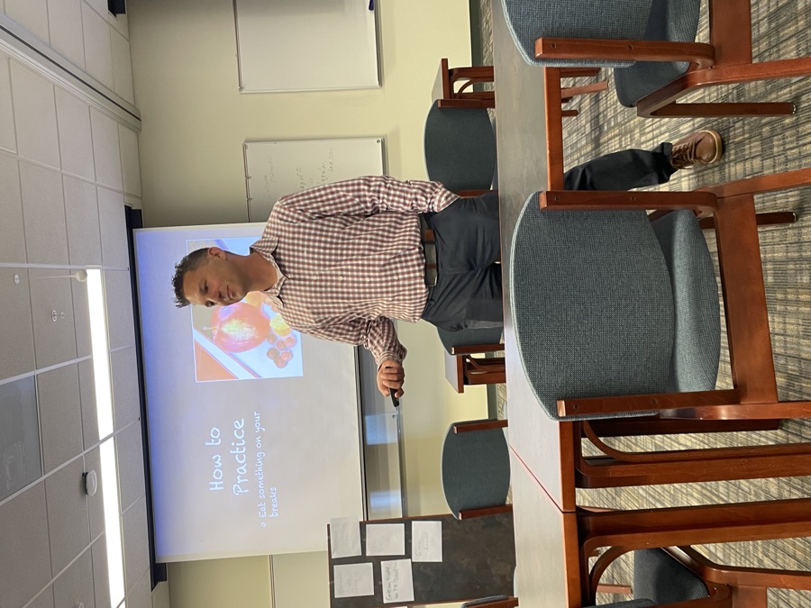 Brian Wallace teaching the method at a whiteboard